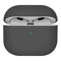Uniq для Airpods 4 чехол LINO Liquid silicone Grey