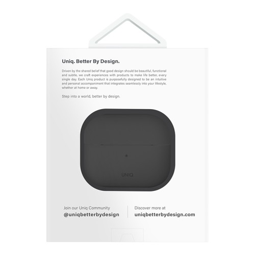 Uniq для Airpods 4 чехол LINO Liquid silicone Grey
