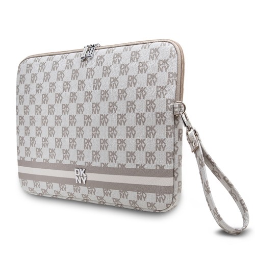 DKNY для ноутбуков 13"/14" чехол Sleeve Checkered Printed stripes with Zipper Beige
