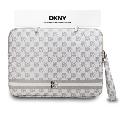 DKNY для ноутбуков 13"/14" чехол Sleeve Checkered Printed stripes with Zipper Beige