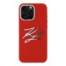 Karl Lagerfeld для iPhone 16 Pro чехол Liquid Silicone Metal Logo Initials Hard Red