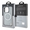 Mercedes для iPhone 16 Pro чехол PC/TPU Double layer Crossed lines Hard White (MagSafe)