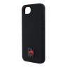 DKNY для iPhone 16e чехол PU Grid pattern Metal logo Hard Black (MagSafe)
