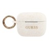 Guess Glitter Silicone чехол с кольцом для Airpods Pro, белый