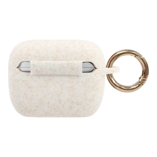 Guess Glitter Silicone чехол с кольцом для Airpods Pro, белый