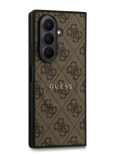 Guess для Galaxy Z Fold7 чехол PU 4G Classic metal logo Hard Brown (MagSafe)