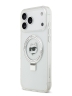 Karl Lagerfeld для iPhone 17 Pro чехол IML + Ring stand NFT Choupette head прозрачный (MagSafe)