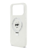 Karl Lagerfeld для iPhone 17 Pro чехол IML + Ring stand NFT Choupette head прозрачный (MagSafe)