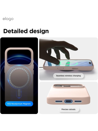 Elago для iPhone 17 Pro Max чехол Magnetic PU Leather Lovely Pink (MagSafe)