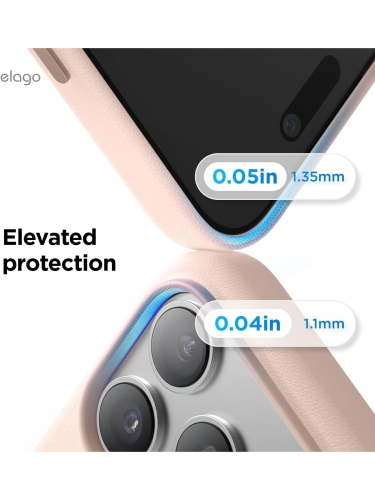 Elago для iPhone 17 Pro Max чехол Magnetic PU Leather Lovely Pink (MagSafe)