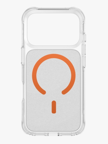 Uniq для iPhone 17 Pro чехол Lifepro Xtreme AF Frost Clear/Volt Orange (MagSafe)