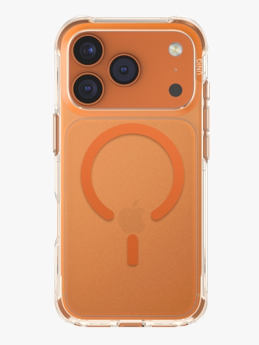 Uniq для iPhone 17 Pro чехол Lifepro Xtreme AF Frost Clear/Volt Orange (MagSafe)