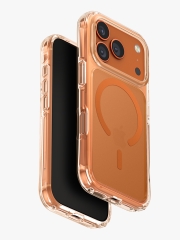Uniq для iPhone 17 Pro чехол Lifepro Xtreme AF Frost Clear/Volt Orange (MagSafe)