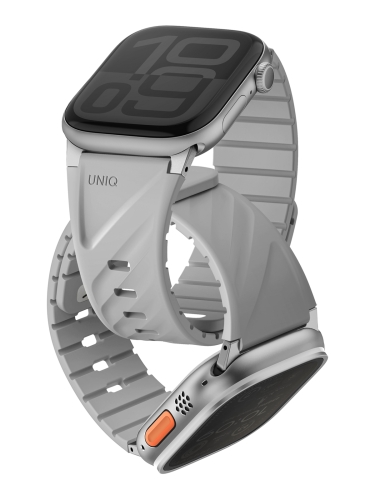 Uniq для Apple Watch 49-40 mm ремешок FLUO Silicone Rubber Mist Grey
