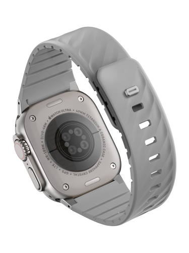 Uniq для Apple Watch 49-40 mm ремешок FLUO Silicone Rubber Mist Grey