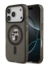 Karl Lagerfeld для iPhone 17 Pro чехол IML NFT Karl & Choupette с глиттером черный/прозрачный (MagSafe)