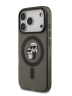 Karl Lagerfeld для iPhone 17 Pro чехол IML NFT Karl & Choupette с глиттером черный/прозрачный (MagSafe)