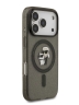 Karl Lagerfeld для iPhone 17 Pro чехол IML NFT Karl & Choupette с глиттером черный/прозрачный (MagSafe)