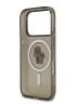 Karl Lagerfeld для iPhone 17 Pro чехол IML NFT Karl & Choupette с глиттером черный/прозрачный (MagSafe)