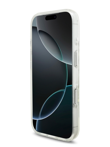 Karl Lagerfeld для iPhone 17 Pro чехол IML NFT Karl & Choup Heads Metal camera Hard White (MagSafe)