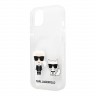 Чехол Lagerfeld Karl & Choupette Hard для iPhone 13 mini, прозрачный
