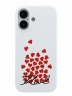 Karl Lagerfeld для iPhone 17 чехол Liquid Silicone Hearts Hard White (MagSafe)