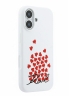 Karl Lagerfeld для iPhone 17 чехол Liquid Silicone Hearts Hard White (MagSafe)