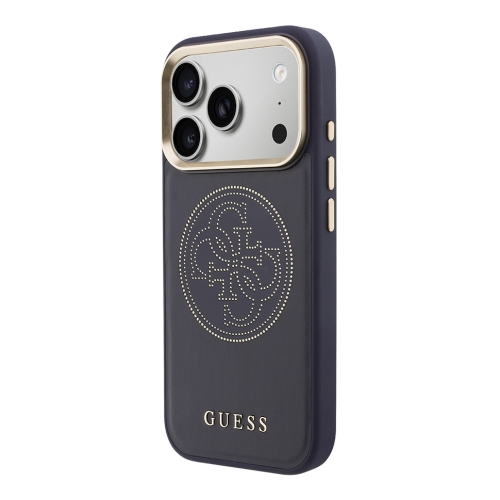 Guess для iPhone 17 Pro Max чехол PU with Perforated 4G logo Metal camera Hard Blue (MagSafe)
