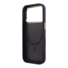 Guess для iPhone 17 Pro Max чехол PU with Perforated 4G logo Metal camera Hard Blue (MagSafe)