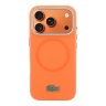 Lacoste для iPhone 17 Pro чехол Liquid silicone Lacquer Metal logo & Camera Hard Orange (MagSafe)