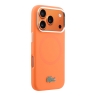 Lacoste для iPhone 17 Pro чехол Liquid silicone Lacquer Metal logo & Camera Hard Orange (MagSafe)