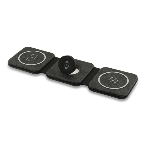 Guess Беспроводное СЗУ MagSafe Wireless 3in1 Foldable charger 15W PU 4G Black