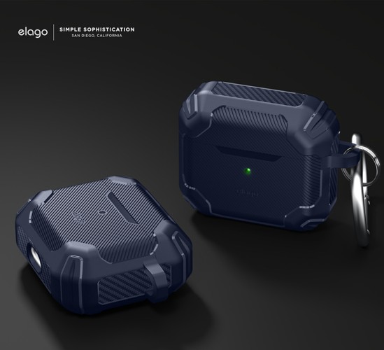 Чехол Elago Solid Armor TPU hang case для AirPods 3 (2021), синий