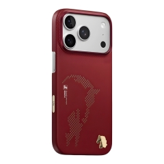 BlueO чехол для iPhone 17 Pro/18 Pro, Steed Blaze Air Aramid (Kevlar) Red (MagSafe)