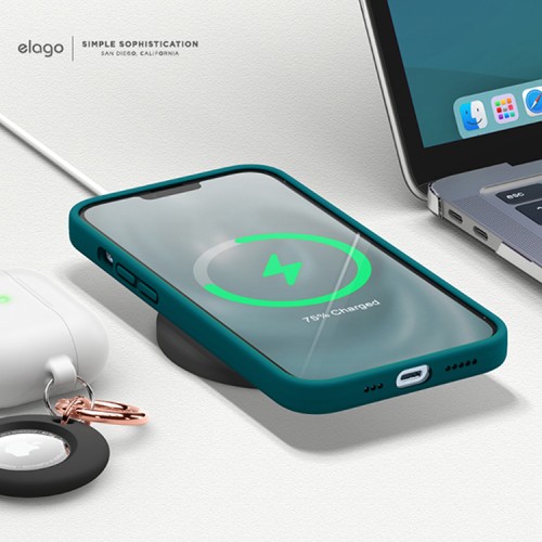 Чехол Elago Soft Silicone для iPhone 13 Pro, Dark Turquoise