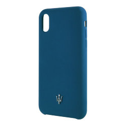 Чехол Maserati Silicone для iPhone XR, синий