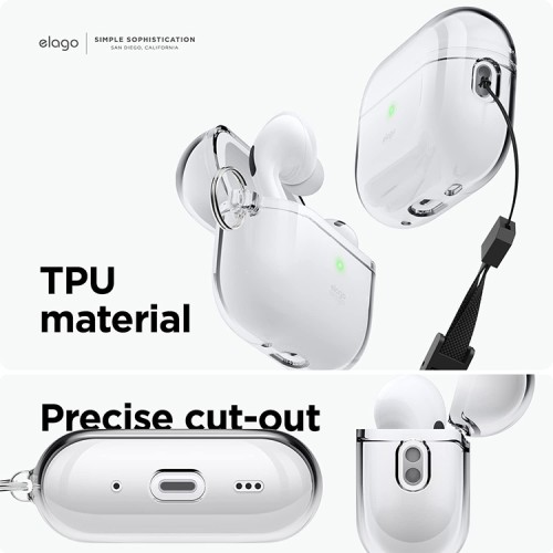 Чехол Elago Clear Hang case для AirPods Pro 2, прозрачный