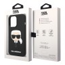 Чехол Lagerfeld Liquid silicone Karl's Head для iPhone 14 Pro, черный (MagSafe)