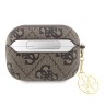 Чехол Guess PU leather 4G with metal logo and Heart charm для Airpods Pro 2, коричневый