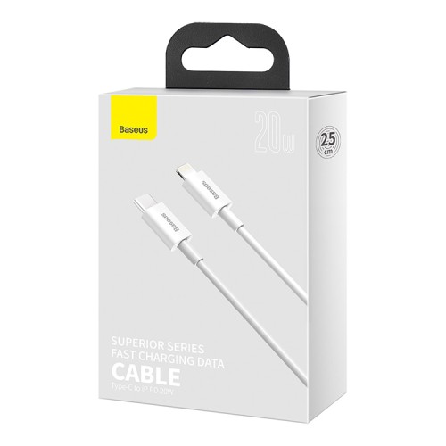 Кабель Baseus Superior Series Fast Charging Data Cable Type-C/Lightning PD 20W (0.25 м), белый