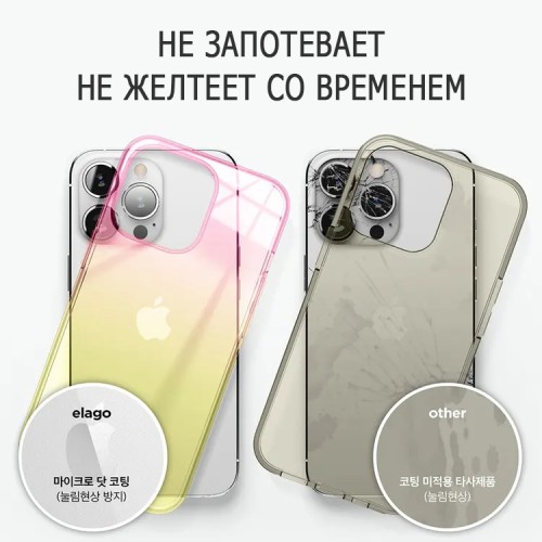 Чехол Elago AURORA Gradient для iPhone 13 Pro Max, розовый/желтый