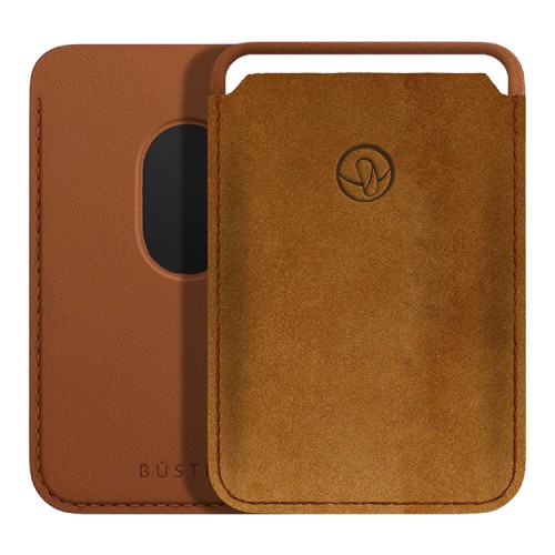 Бумажник Bustha MagSafe Suede/Leather Wallet, Mustard/Saddle