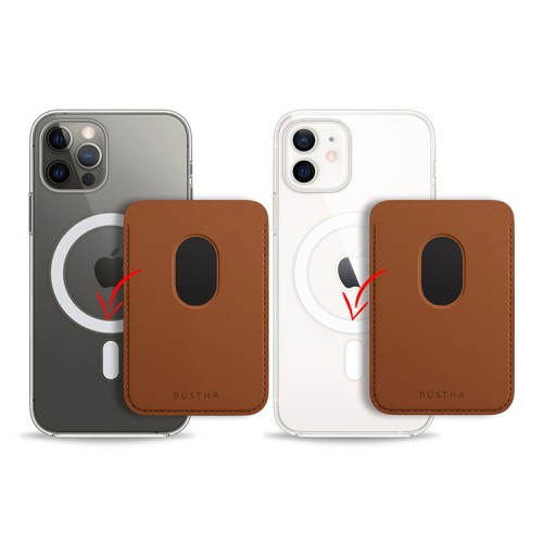 Бумажник Bustha MagSafe Suede/Leather Wallet, Mustard/Saddle