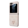Guess для Galaxy Z Flip 5 чехол PU 4G Triangle Diamond metal logo Hard Pink