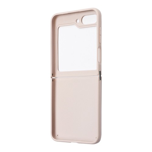 Guess для Galaxy Z Flip 5 чехол PU 4G Triangle Diamond metal logo Hard Pink