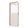 Guess для Galaxy Z Flip 5 чехол PU 4G Triangle Diamond metal logo Hard Pink