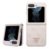 Guess для Galaxy Z Flip 5 чехол PU 4G Triangle Diamond metal logo Hard Pink