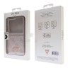 Guess для Galaxy Z Flip 5 чехол PU 4G Triangle Diamond metal logo Hard Pink