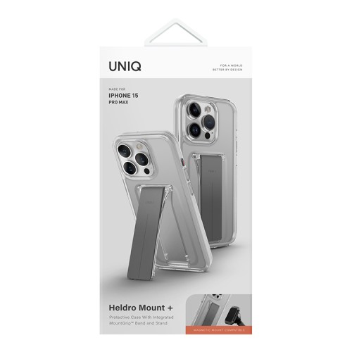 Uniq для iPhone 15 Pro Max чехол Heldro Mount with Stand Clear