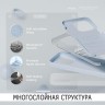 Elago для iPhone 15 Pro чехол Soft silicone (Liquid) Light Blue